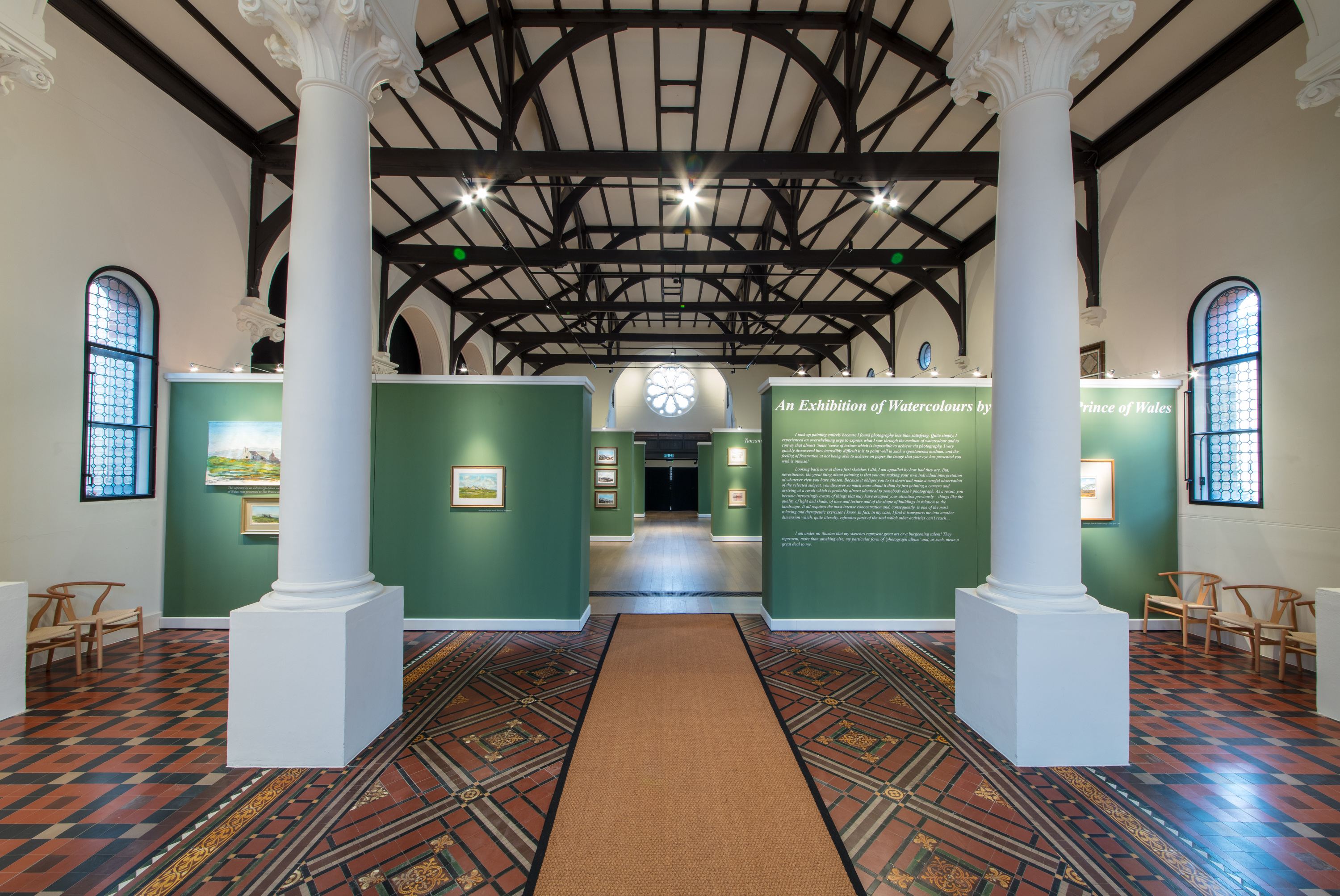 An exhibition by The Prince's Foundation of watercolours by HRH The Prince of Wales at The Garrison Chapel