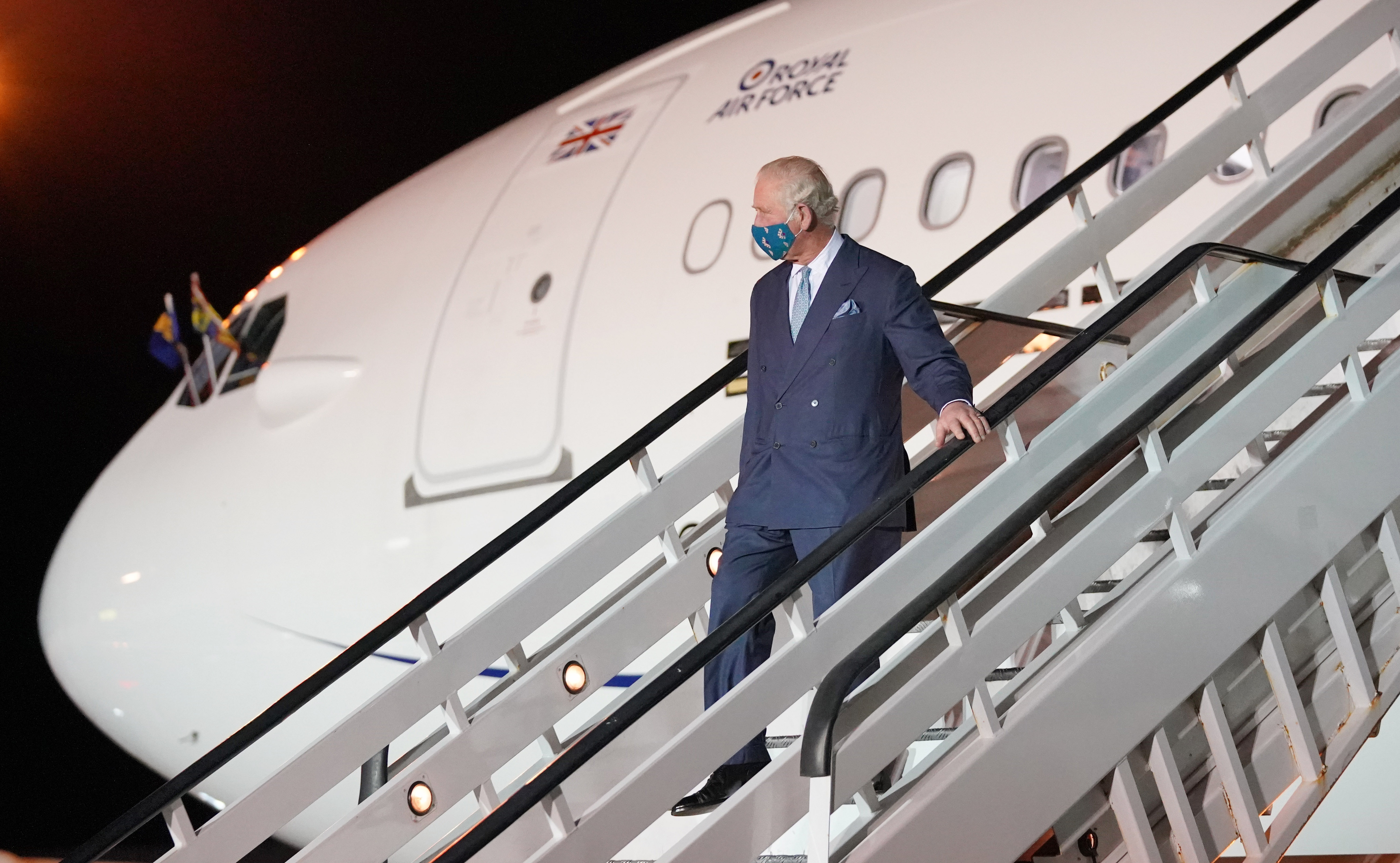 The Prince of Wales arrives in Barbados