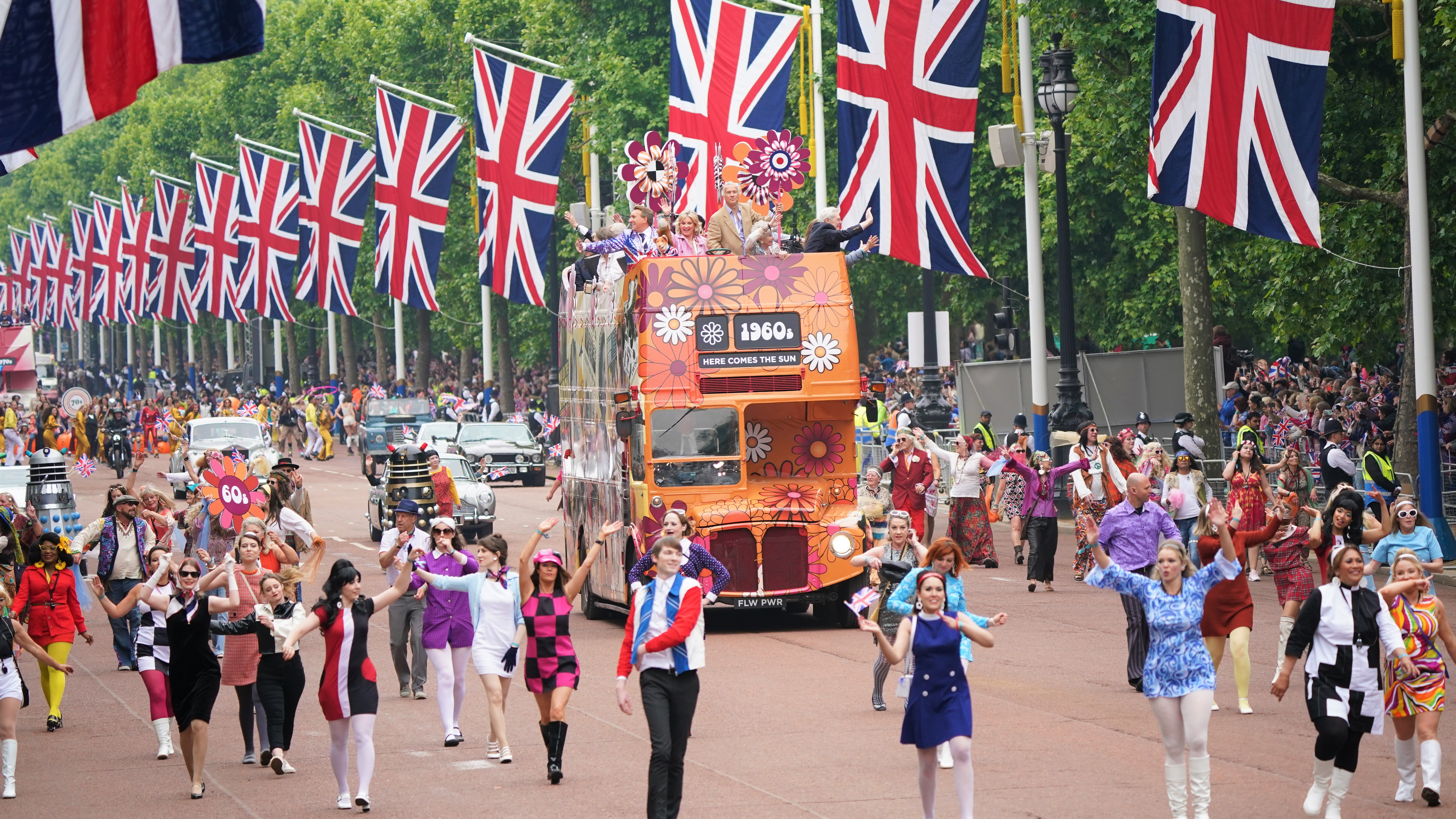 Pageant bus showing the 1960s