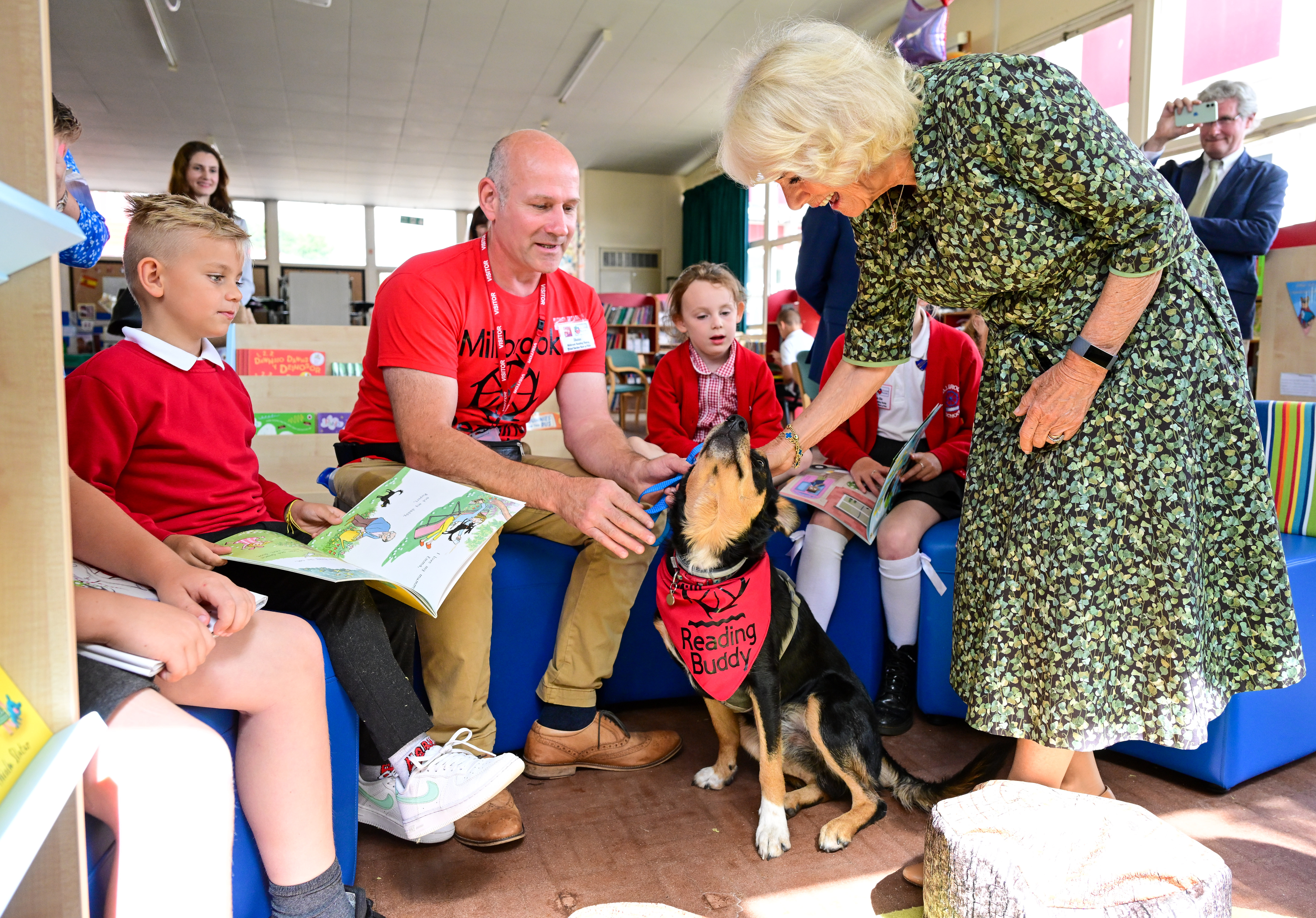 The Duchess of Cornwall meets children and teachers at Millbrook Primary School