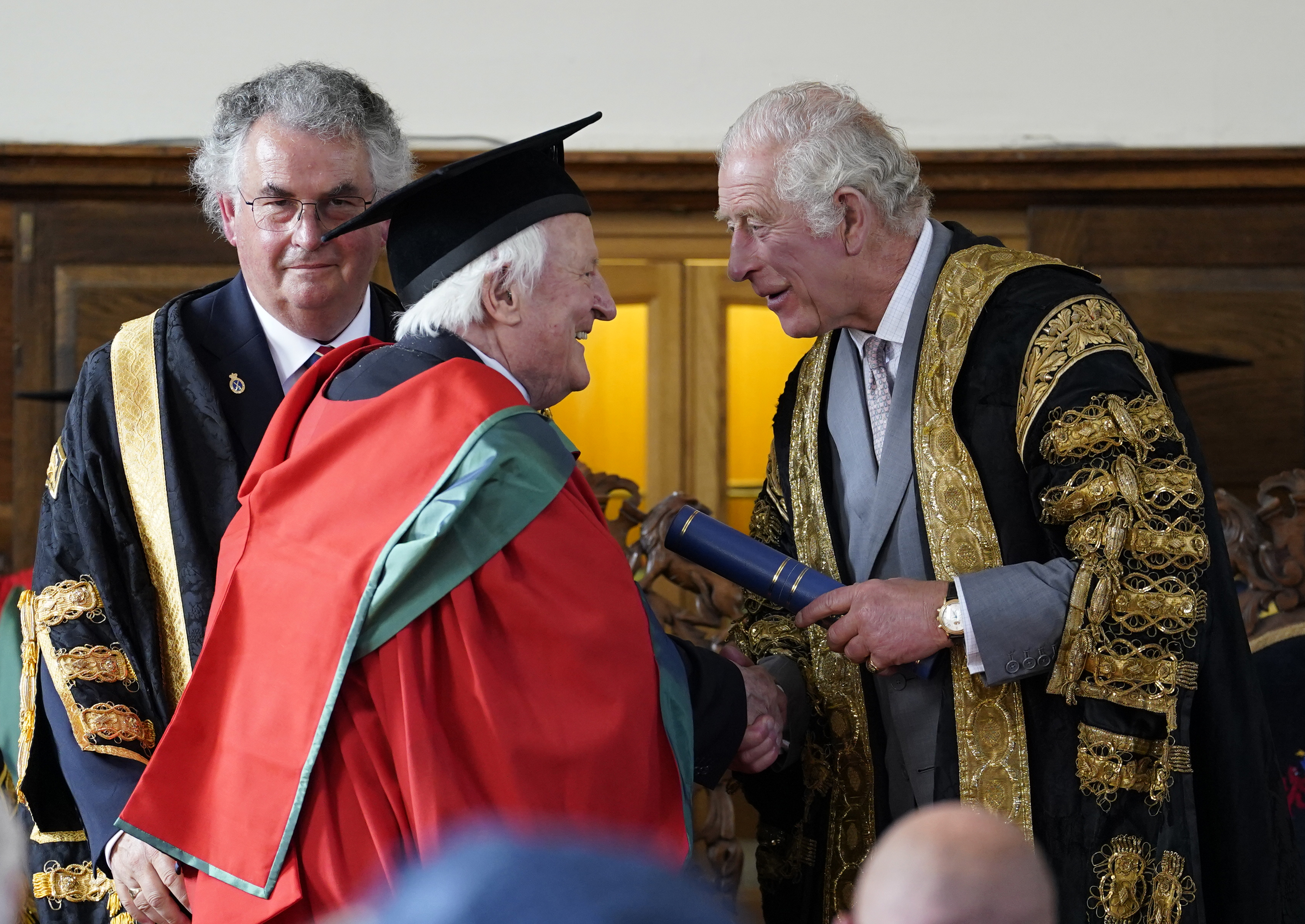 The Prince of Wales hands out diplomas at the University of Wales