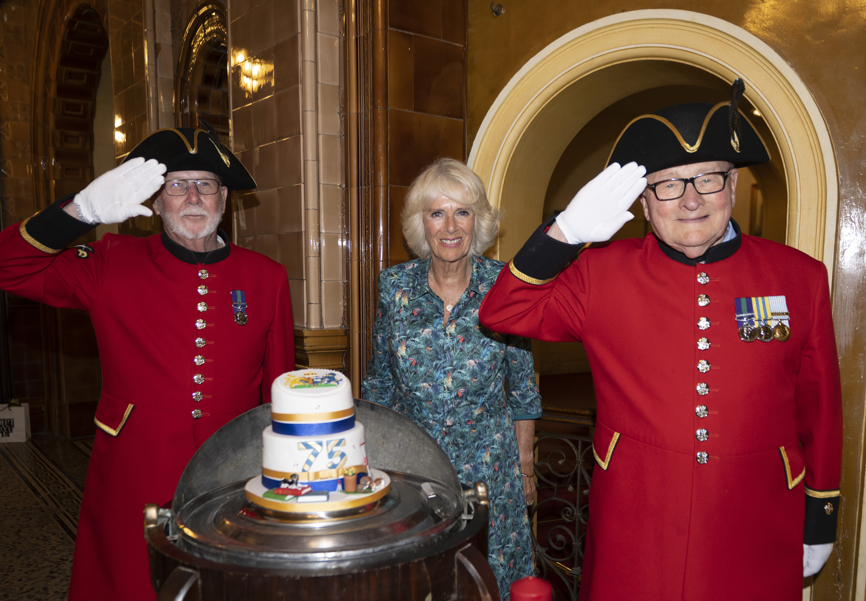 The Duchess of Cornwall with Chelsea Pensioners
