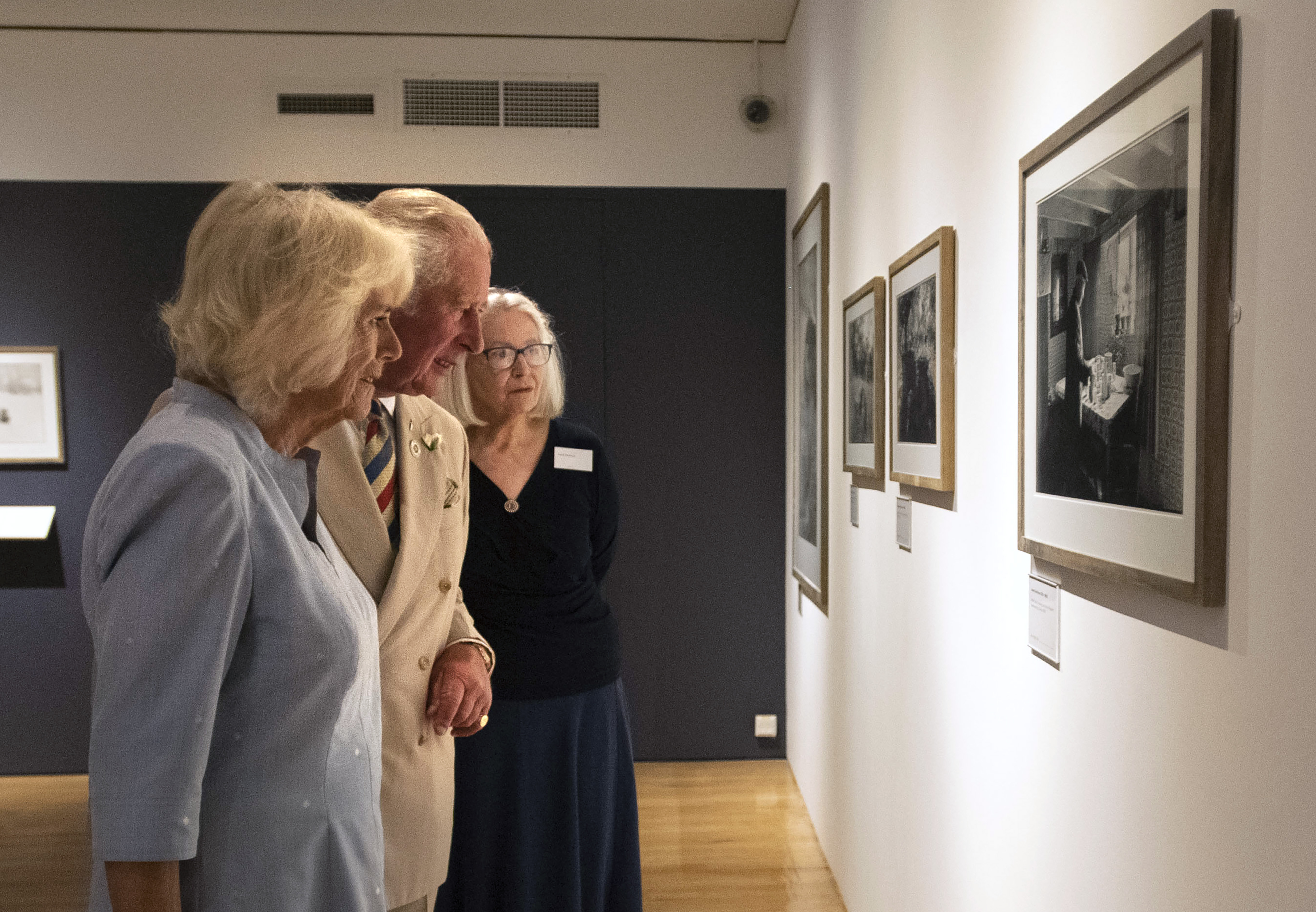 The Prince of Wales and the Duchess of Cornwall, during a visit The Burton at Bideford to celebrate the art gallery's 70th anniversary
