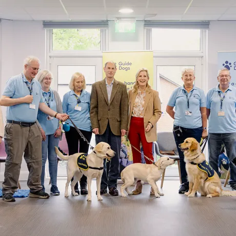 The Duke and Duchess of Edinburgh visit Guide Dogs UK