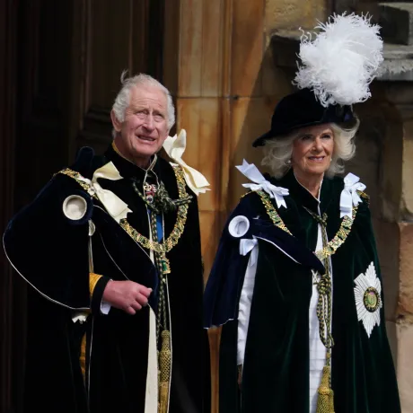 The King and Queen and The Duke and Duchess of Rothesay at the Palace of Holyroodhouse