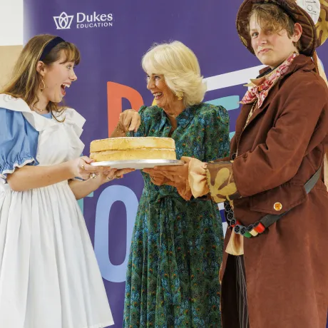 The Queen with Alice and The Mad Hatter
