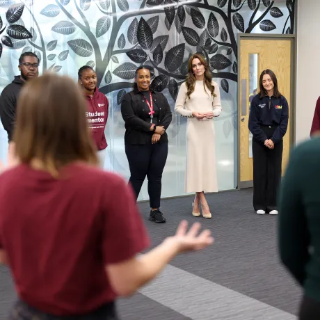 The Princess of Wales meets Nottingham University students