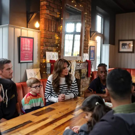 The Princess of Wales joins Dadvengers in Arnos Grove, London