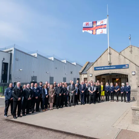 The Duke of Kent visits Fraserburgh to mark 55 years as President of RNLI