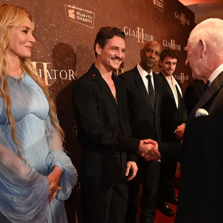 The King at the Gladiator II Royal Film Performance