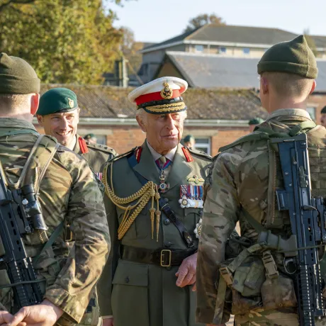 The King visits the Royal Marines