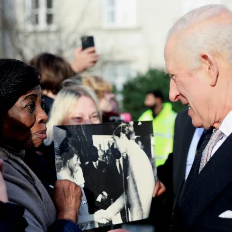 The King meets members of the Walthamstow community