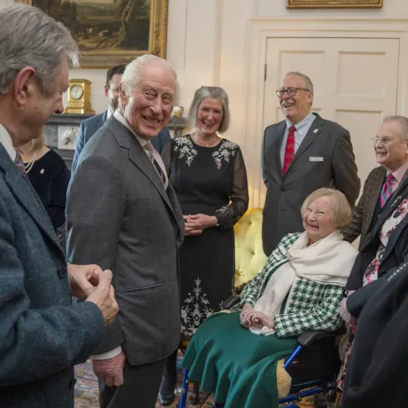 The King meets members of the community at Dumfries House