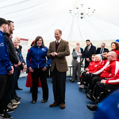 The Duke of Edinburgh attends the World Wheelchair Curling Championships