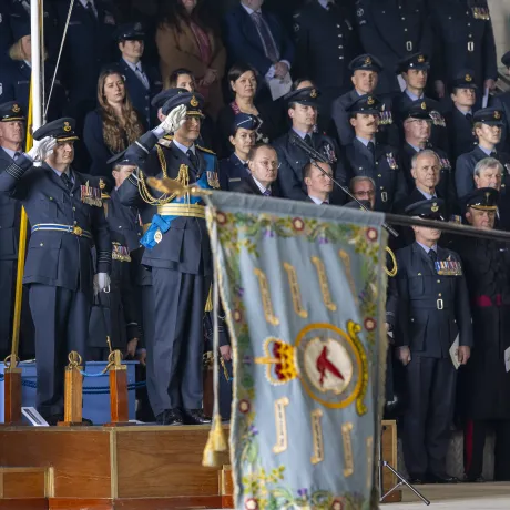 The Duke of Edinburgh at Squadron Standard ceremony