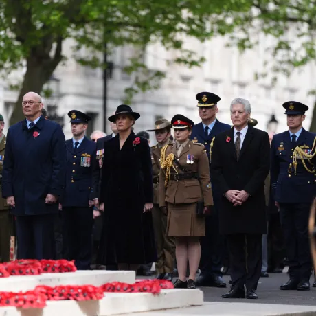 The Duchess of Edinburgh attending a wreath laying ceremony at the Cenotaph
