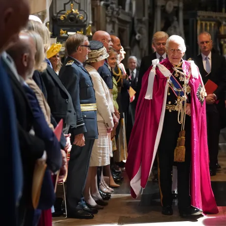 The King at Westminster Abbey