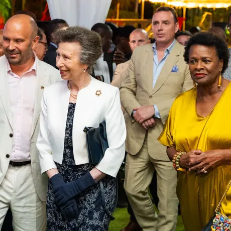 The Princess Royal with The President of Barbados