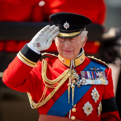 The King salutes