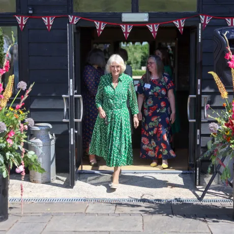 The Queen during a visit to Wiltshire and Swindon Community Foundation