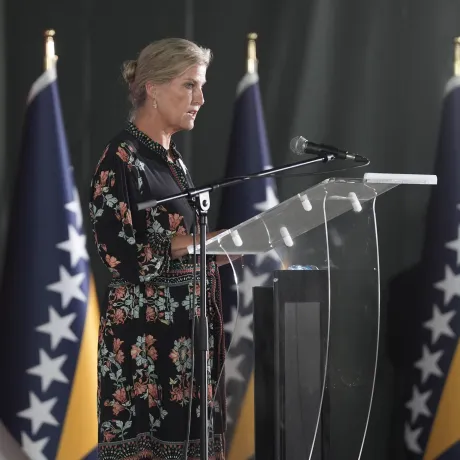 The Duchess of Edinburgh speaks at the Commemoration of the 30th Anniversary of the Srebrenica Genocide