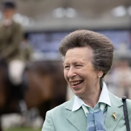 The Princess Royal smiles at Dublin Horse Show 