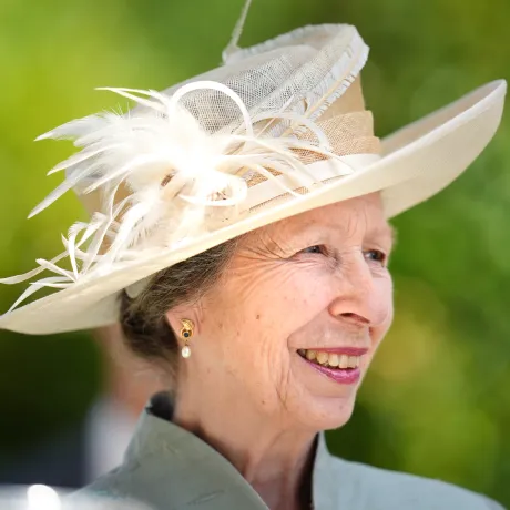 The Princess Royal smiles into the distance