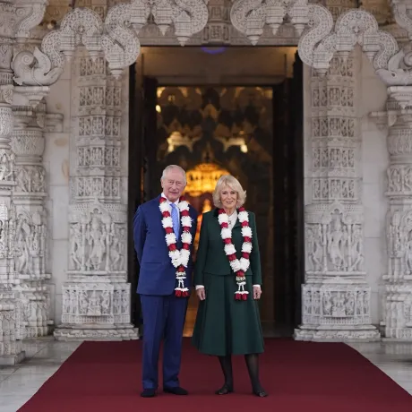 The King and Queen at Neasden Temple