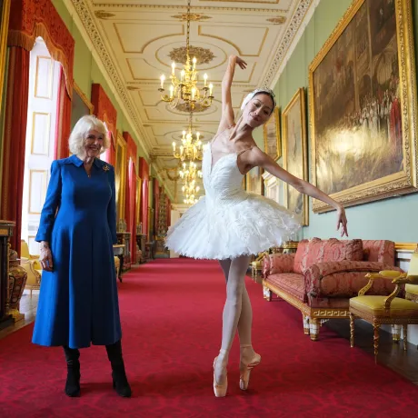 The Queen with the English National Ballet