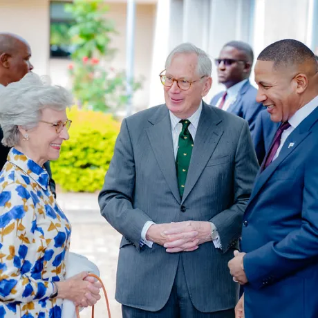 The Duke and Duchess meet His Excellency President Advocate Duma Boko