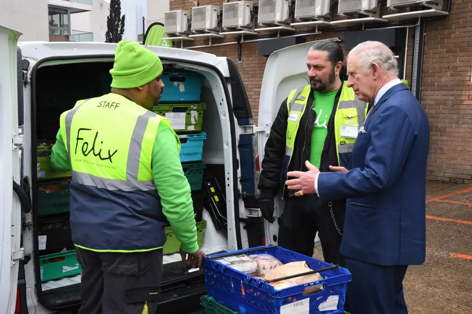 The King visits the Felix Project