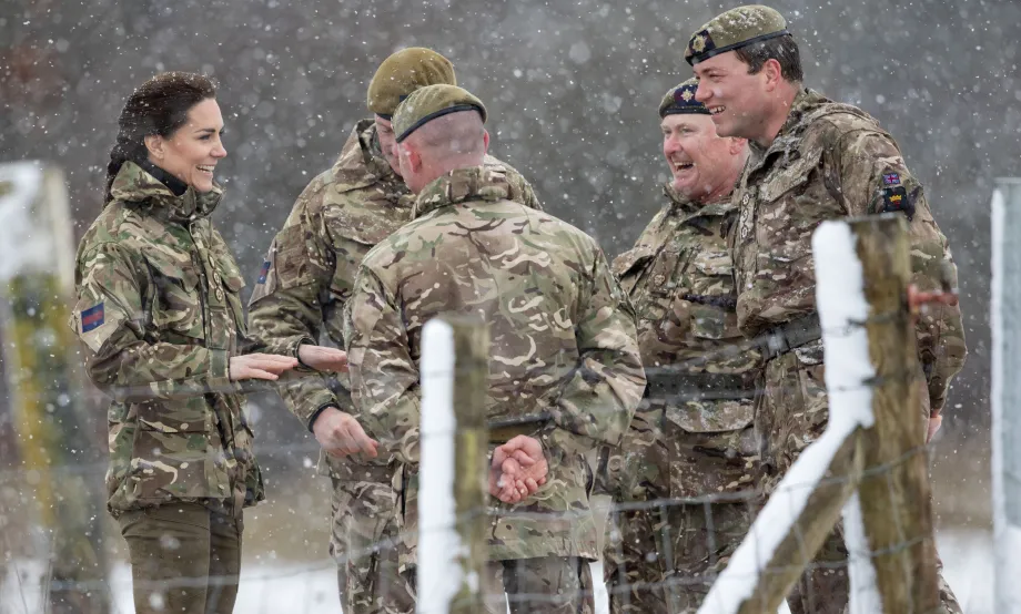 The Princess of Wales with the Irish Guards