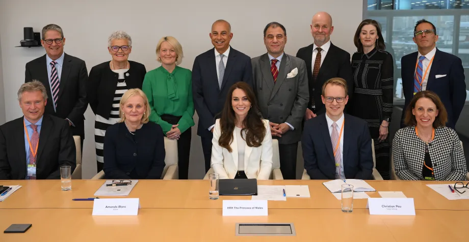 The Princess of Wales with Taskforce members