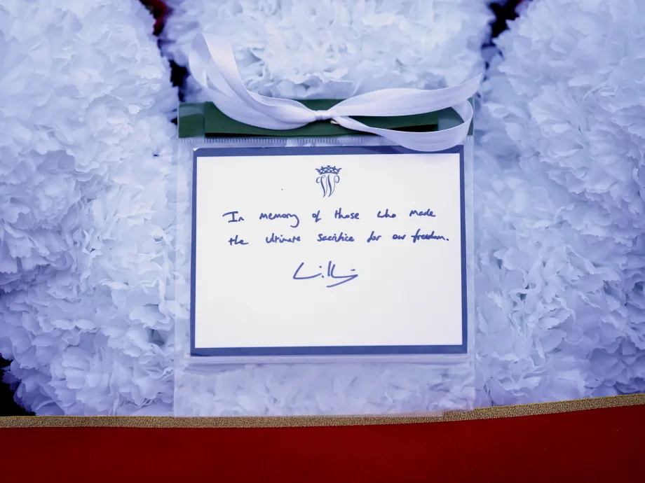 The Prince of Wales' Wreath at Anzac Day