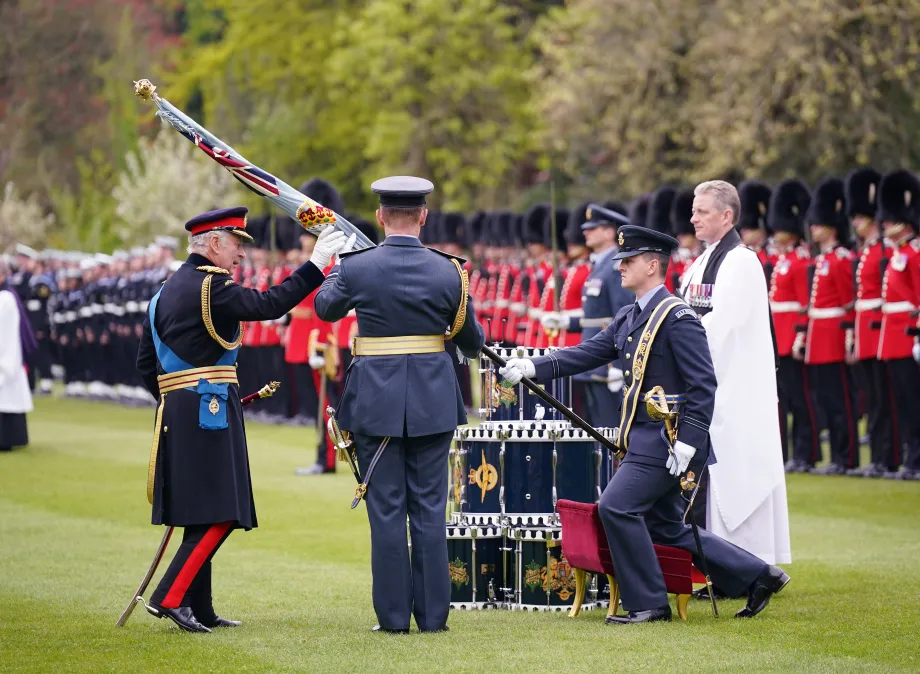 The Royal Air Force receive a new Colour from The King
