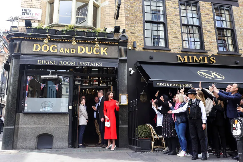 The Prince and Princess of Wales visit Soho