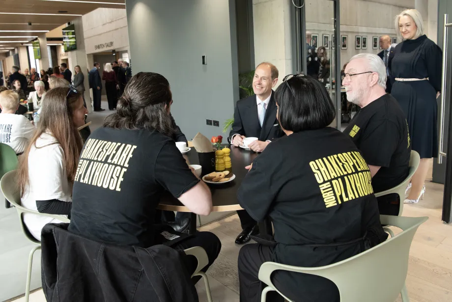 The Duke of Edinburgh visits the Shakespeare Playhouse in Liverpool