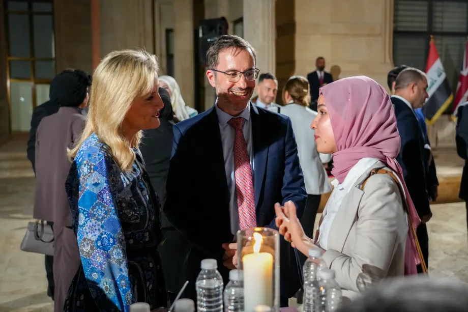 The Duchess of Edinburgh attends a reception with Iraqi leaders, beneficiaries and survivors