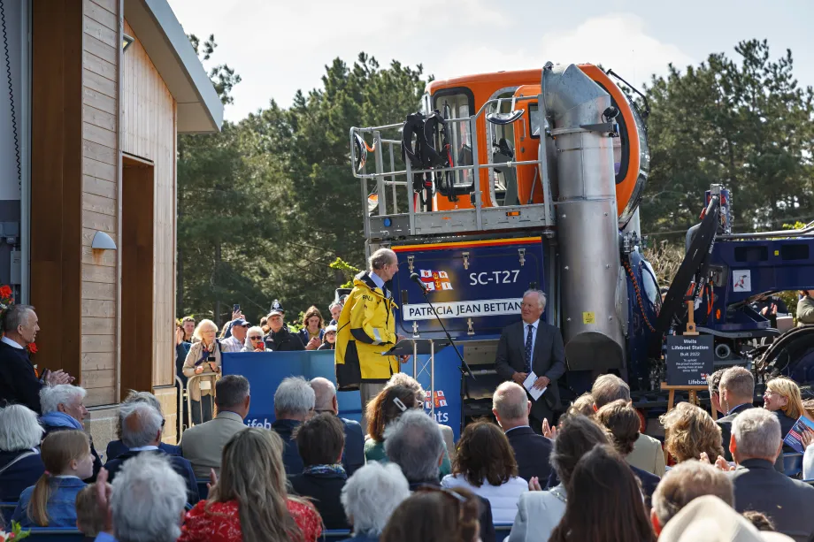 The Duke of Kent official names the new RNLI lifeboat, RNLB Duke of Edinburgh 