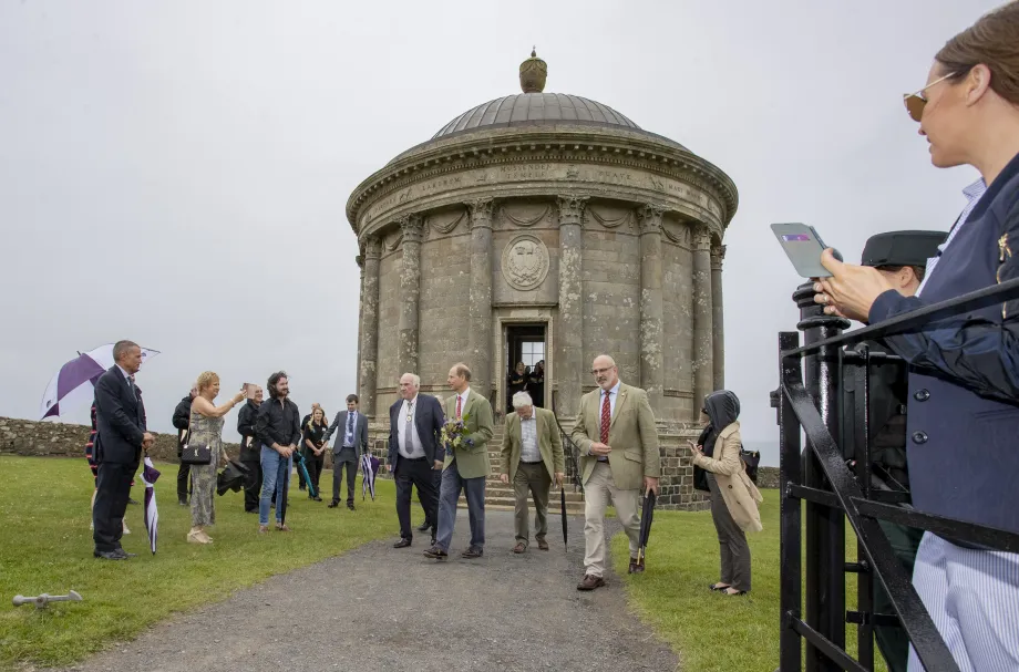 The Duke of Edinburgh at Mussenden Temple