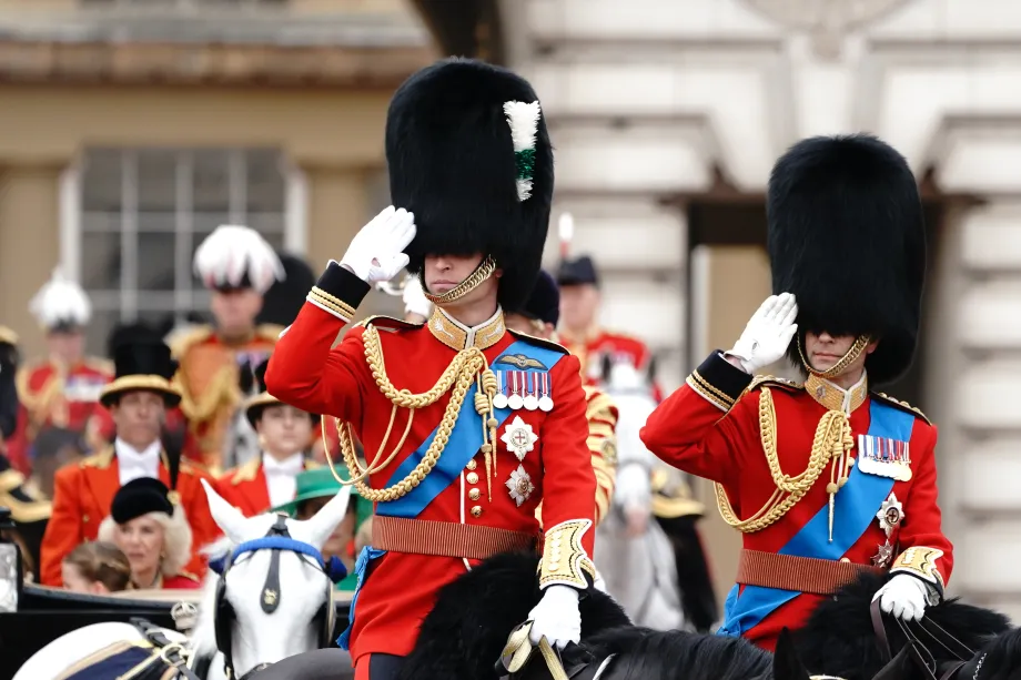 The Prince of Wales and The Duke of Edinburgh on horseback