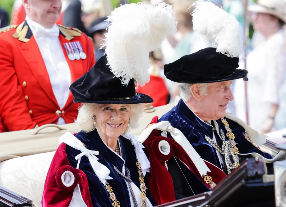 The King and Queen attend Garter Day 2023