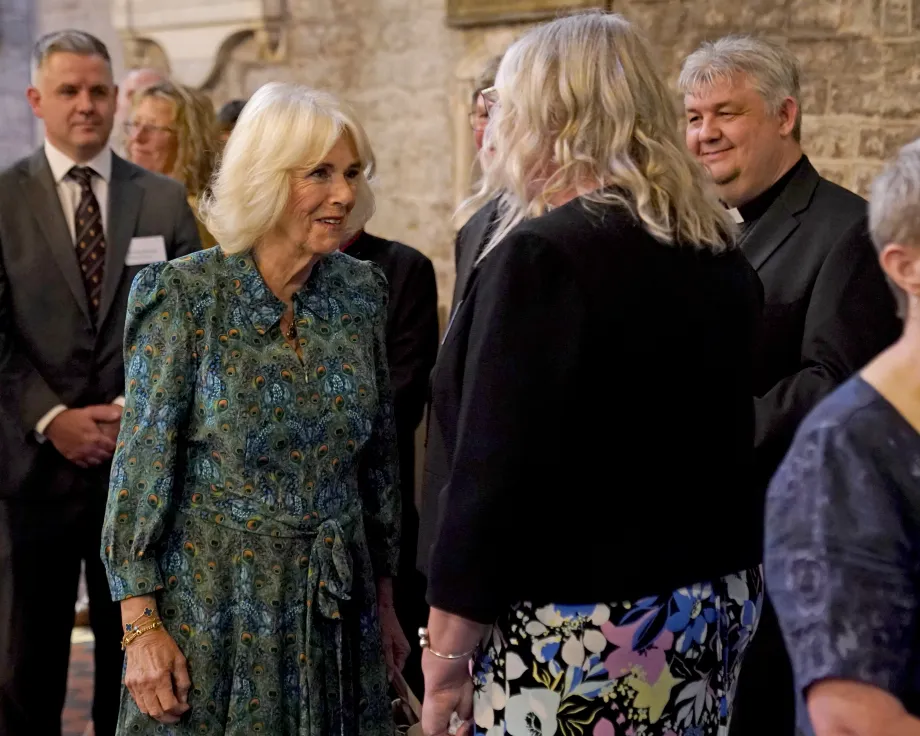 The Queen in Brecon Cathedral