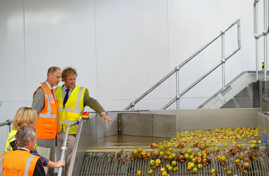 The Duke of Edinburgh visits Healeys Cornish Cyder Farm