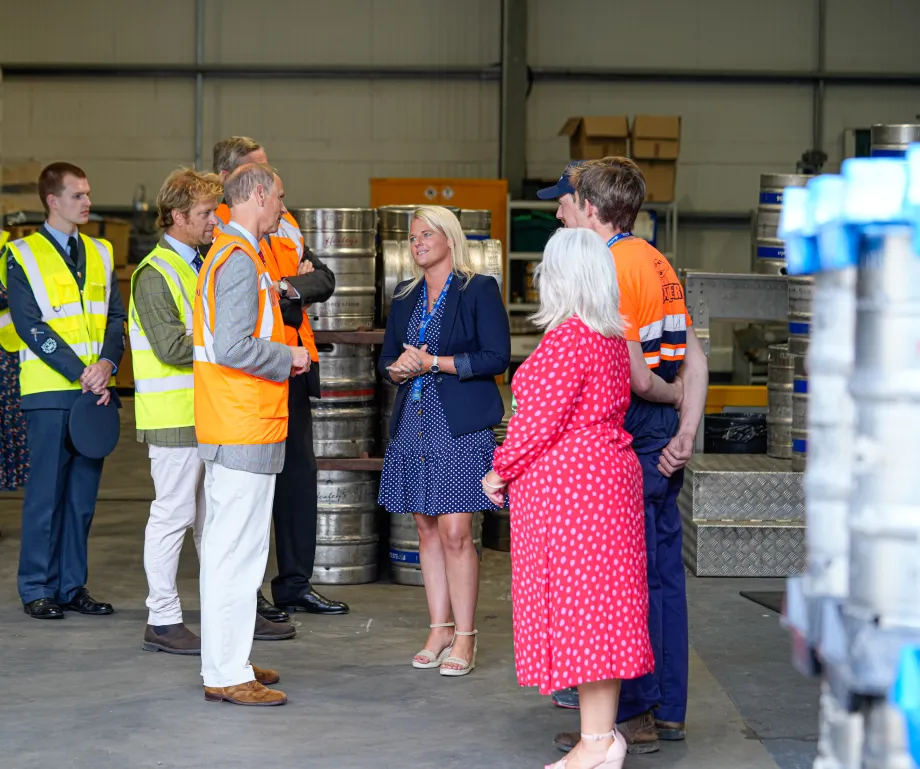 The Duke of Edinburgh visits Healeys Cornish Cyder Farm