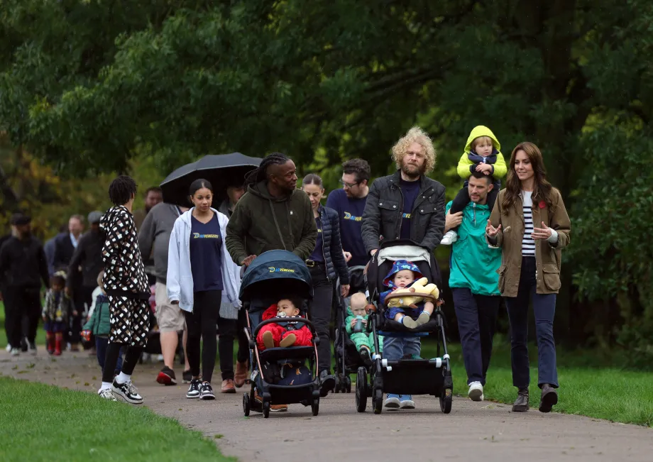 The Princess of Wales joins Dadvengers in Arnos Grove, London