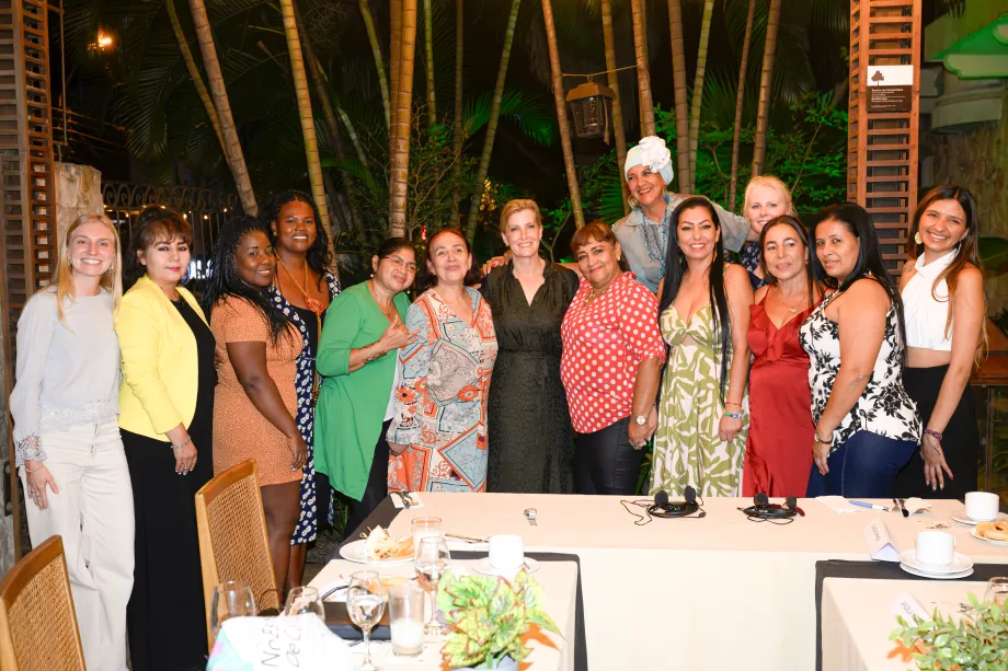The Duchess of Edinburgh in a group photo 