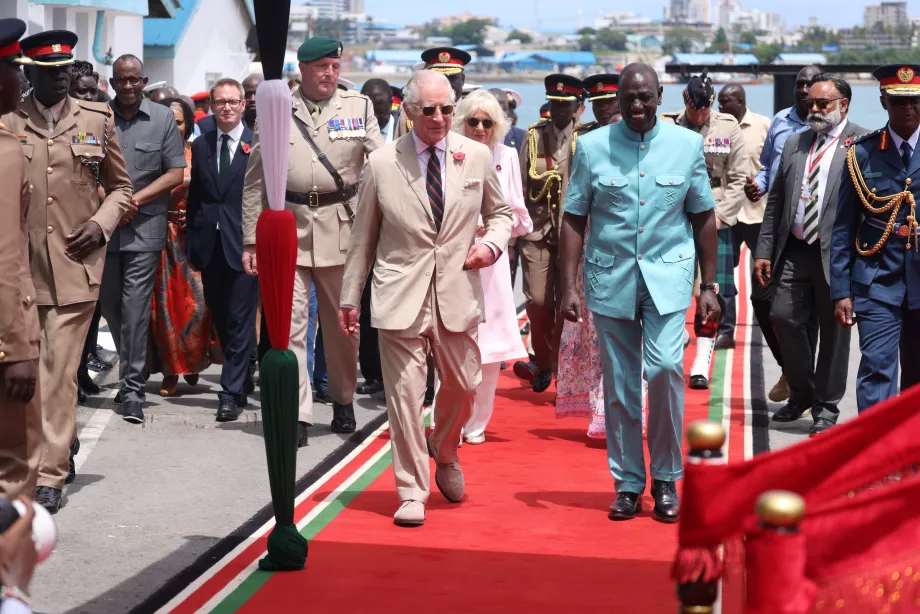The King and Queen in Mombasa