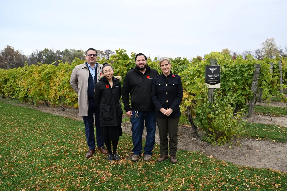 The Duchess of Edinburgh visits Iniskillin Winery