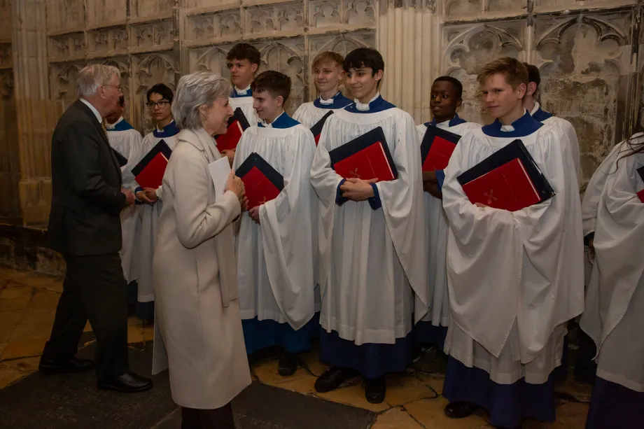 The Duke and Duchess of Gloucester visit Gloucester Cathedral